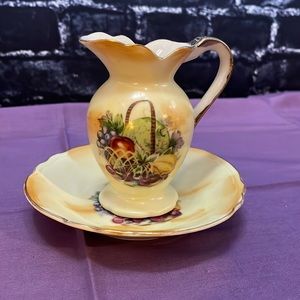 Vintage Porcelain Pitcher And Bowl
